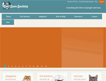 Tablet Screenshot of catcaresociety.org